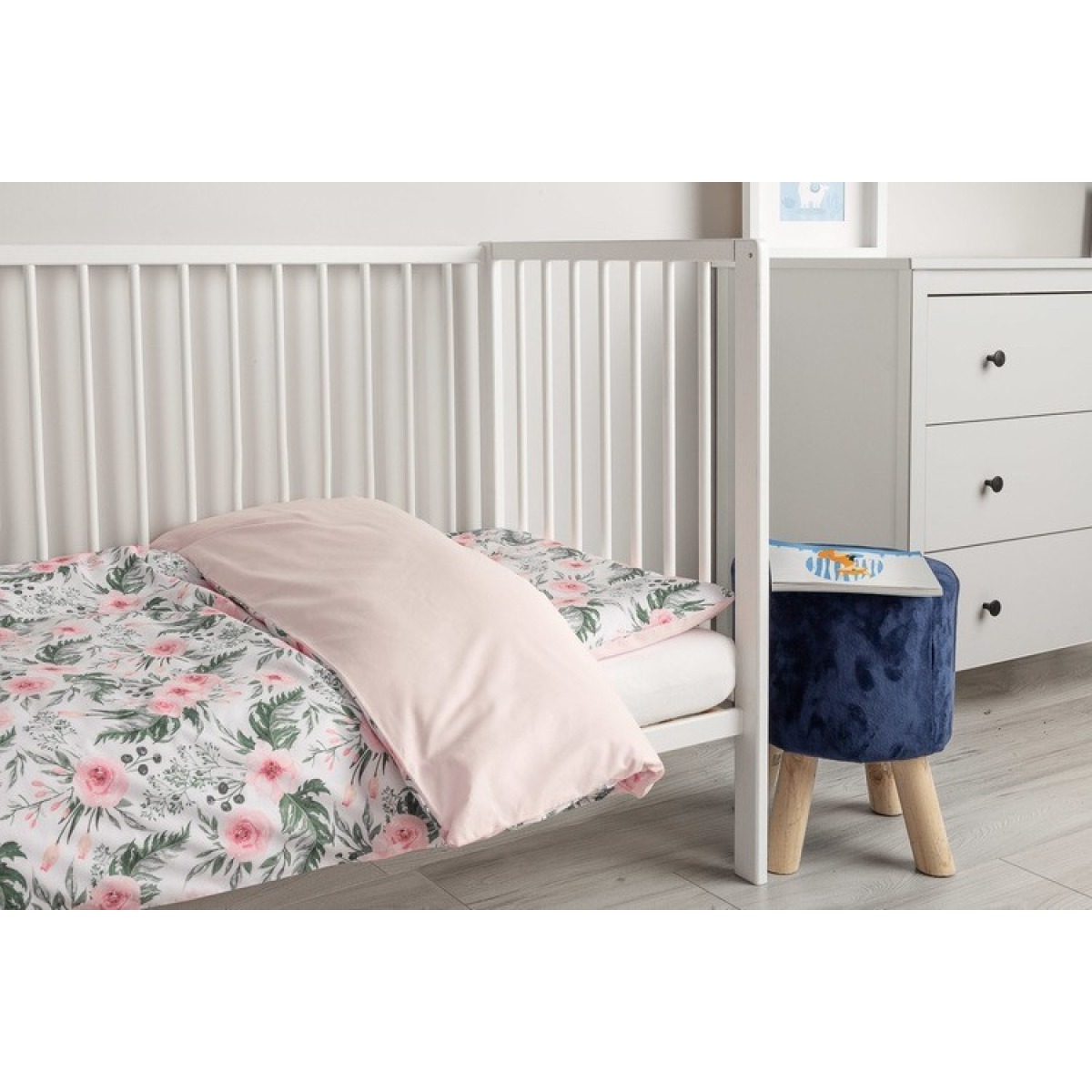 2-osaline voodipesu 100×135 cm – roosid roosad