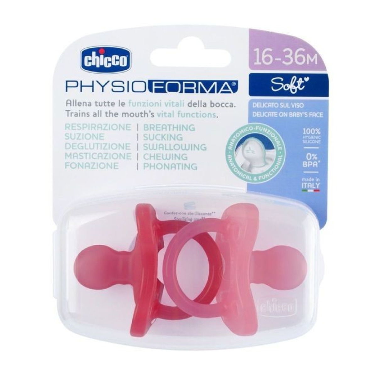 CHICCO knupīši SM.PF SOFT 16-36M 2 gab., rozā