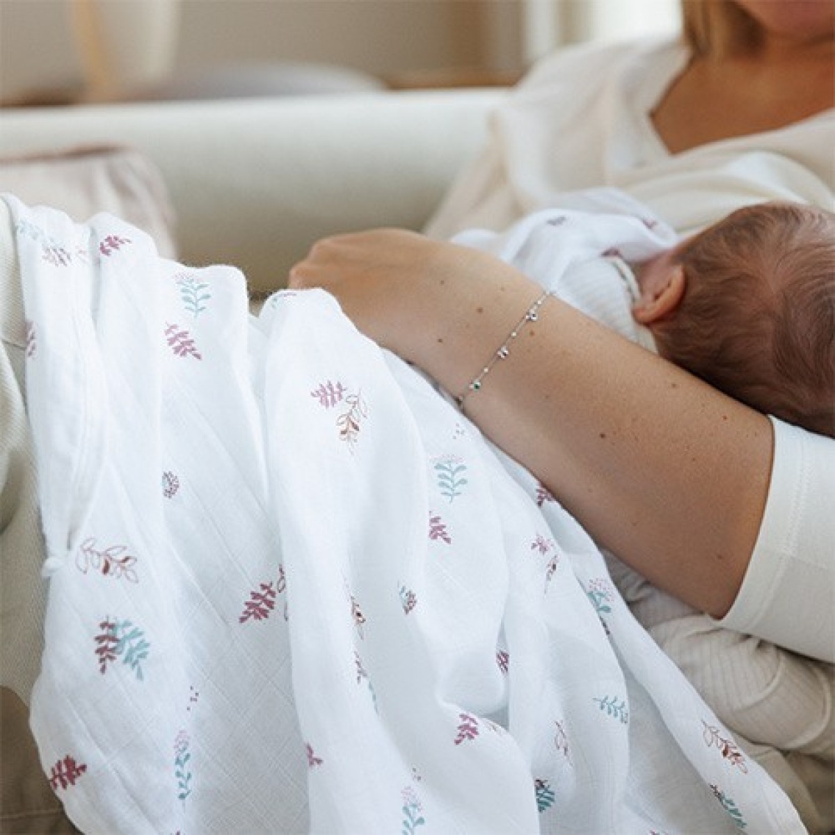 Īpaši mīksti rozā muslīna autiņi