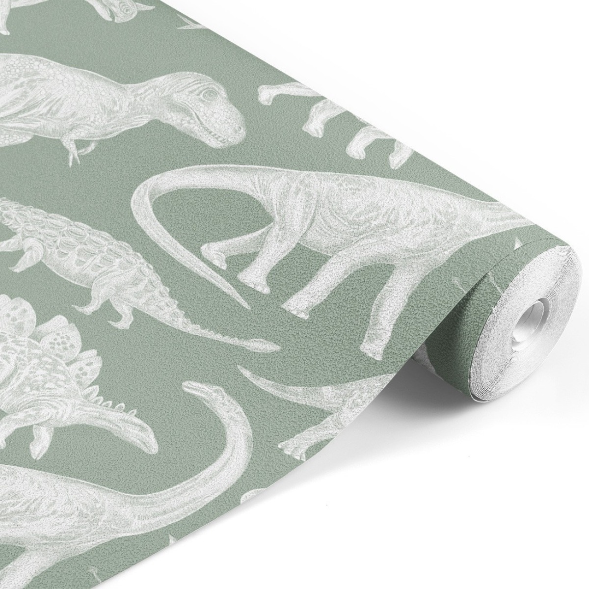 Pastelowe Love® bērnu tapetes Dino, Matcha Green