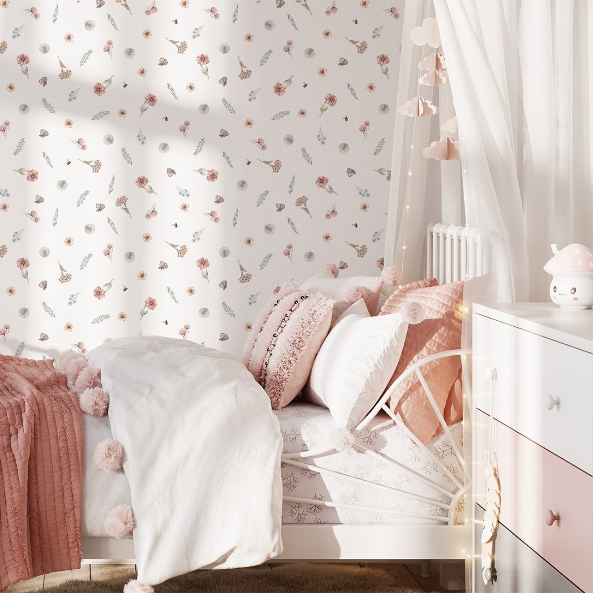 Pastelowe Love® bērnu tapetes Wildflowers Mini
