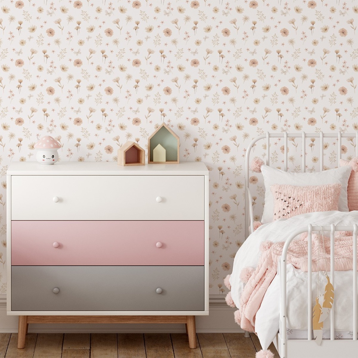Pastelowe Love® bērnu tapetes Flowers Meadow Mini