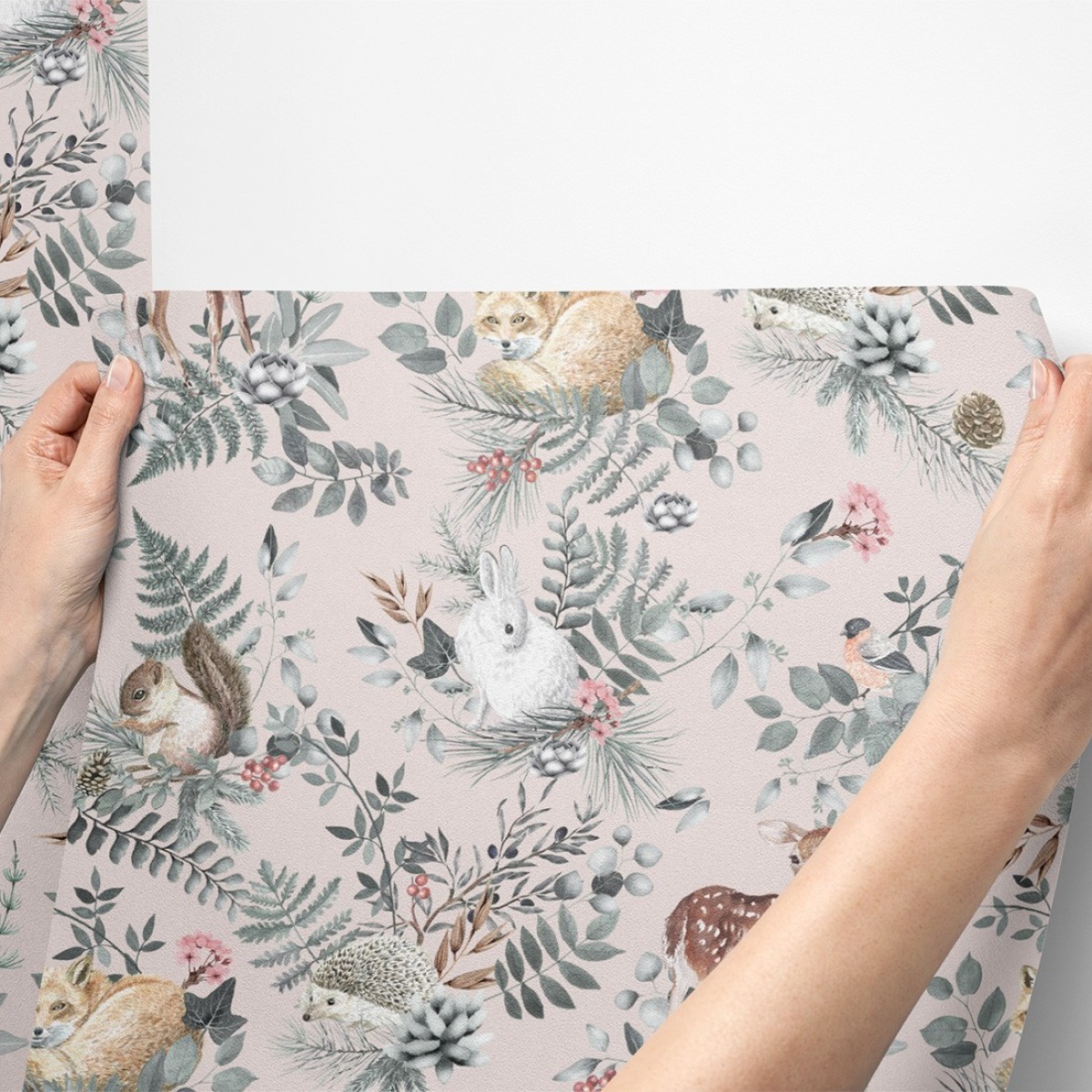 Pastelowe Love® bērnu tapetes “Woodland”, rozā
