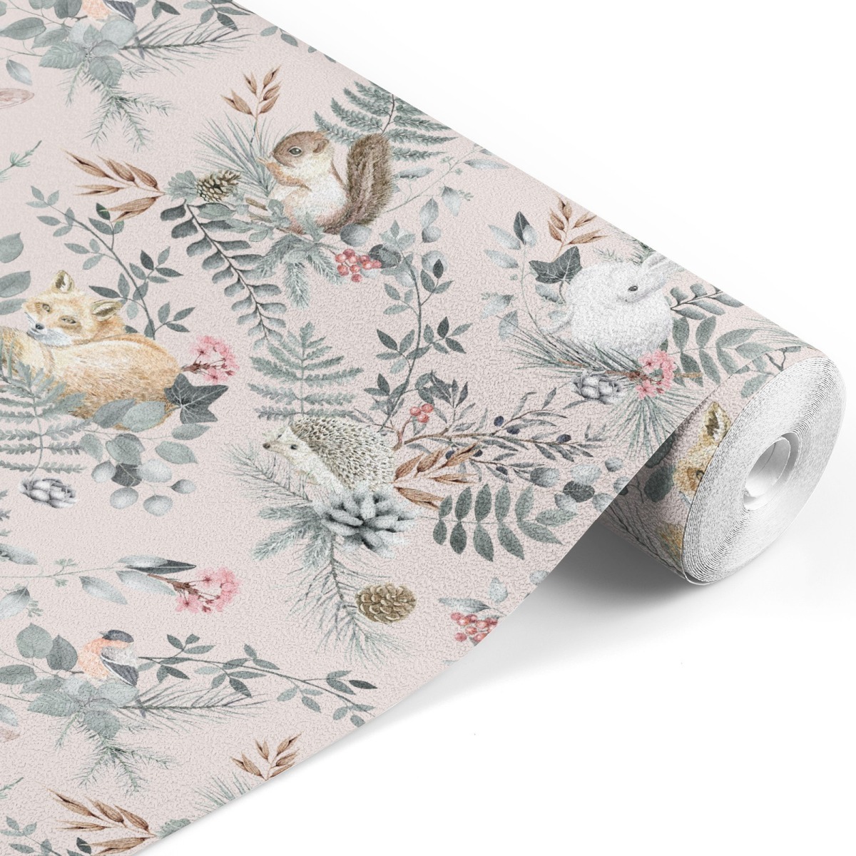 Pastelowe Love® bērnu tapetes “Woodland”, rozā