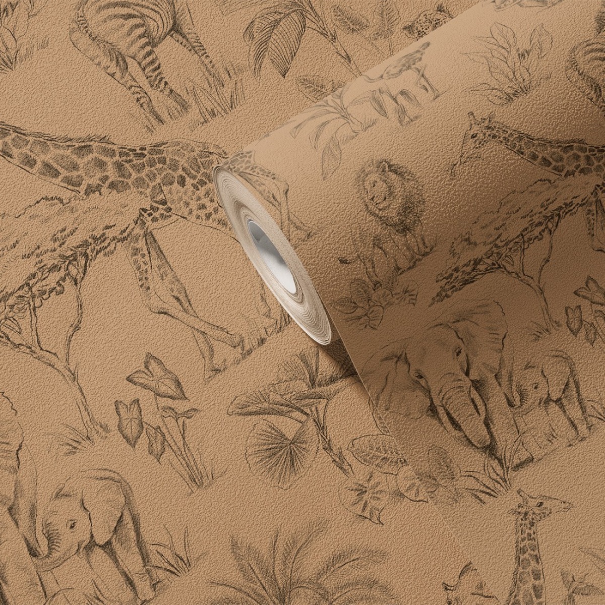 Pastelowe Love® bērnu tapetes “Safari”, tofejas tonī