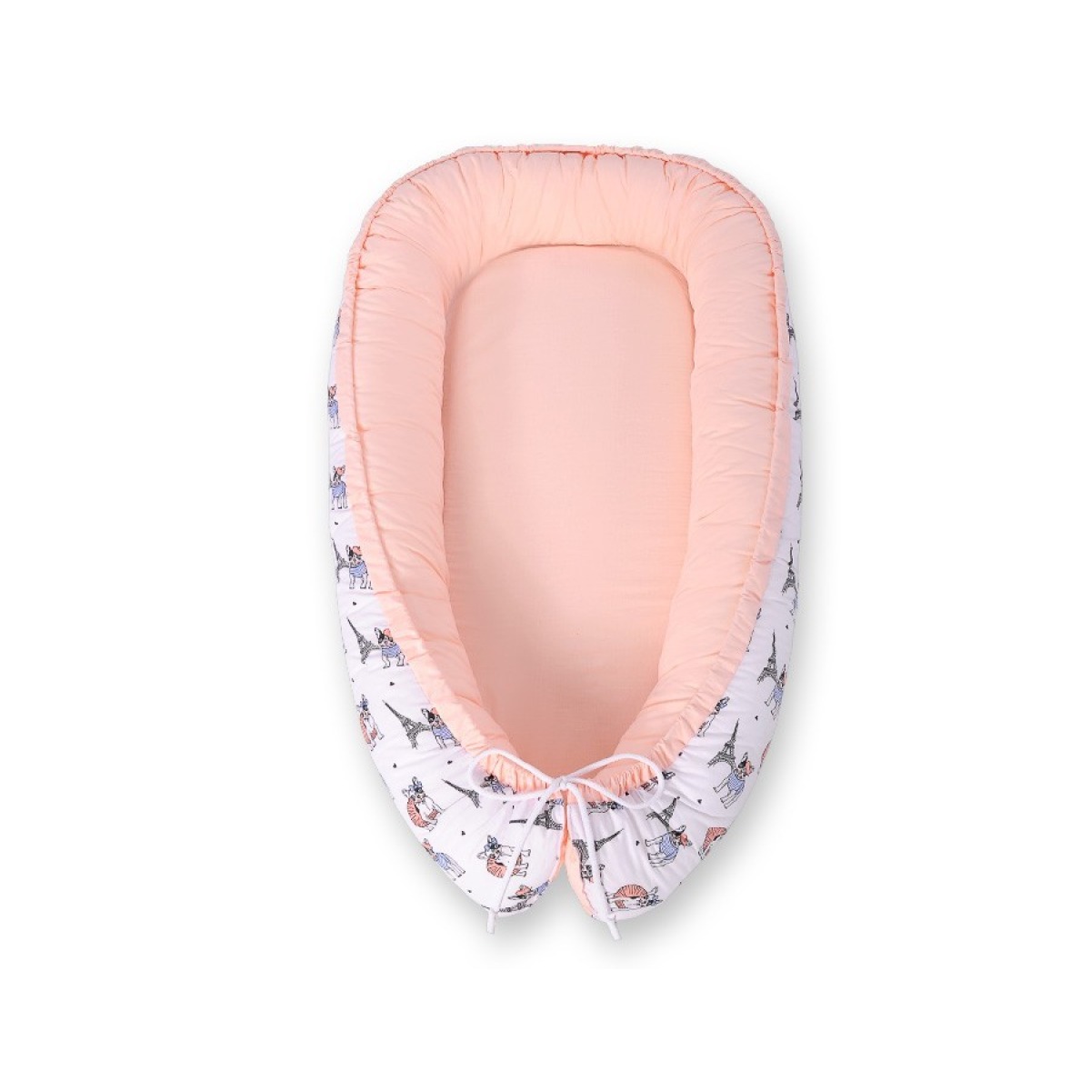 Bobono Reversible Premium ligzdiņa mazulim – Little Dogs