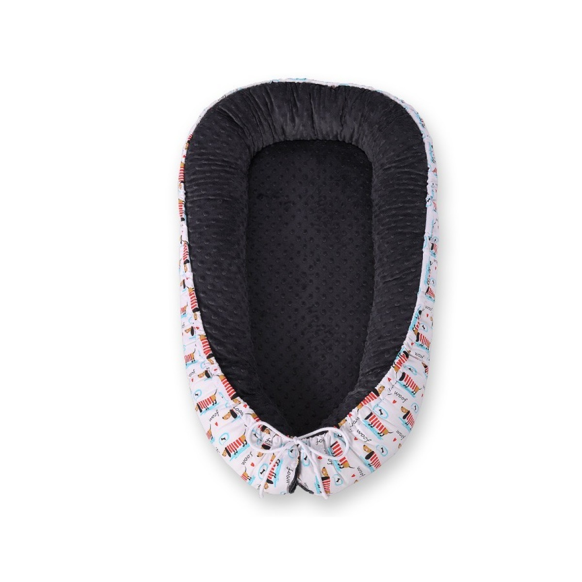 BOBONO abpusējs premium klases kokons mazulim, Minky – Doggies
