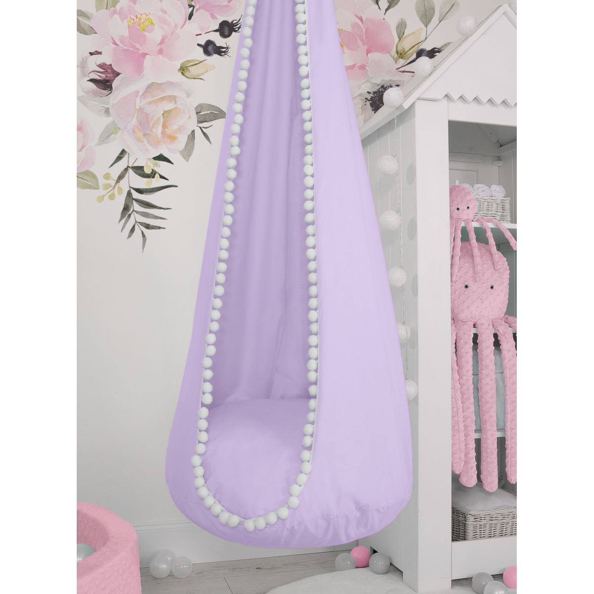 Piekaramās šūpoles – violetas
