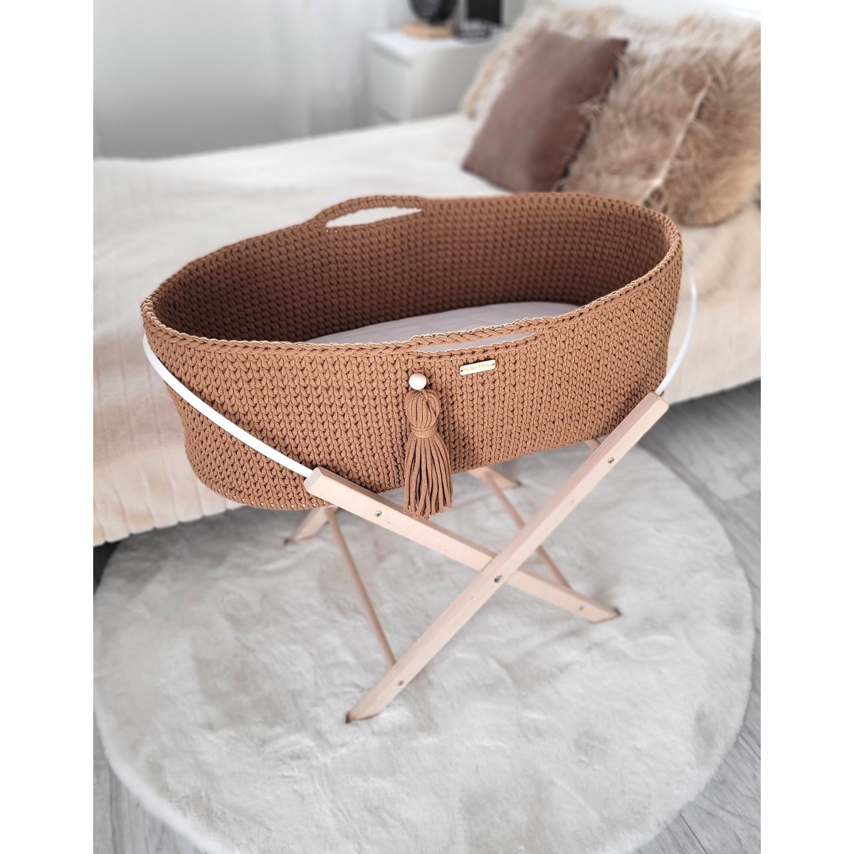 Moosese korv BOHO Käsitsi valmistatud alusega - karamell