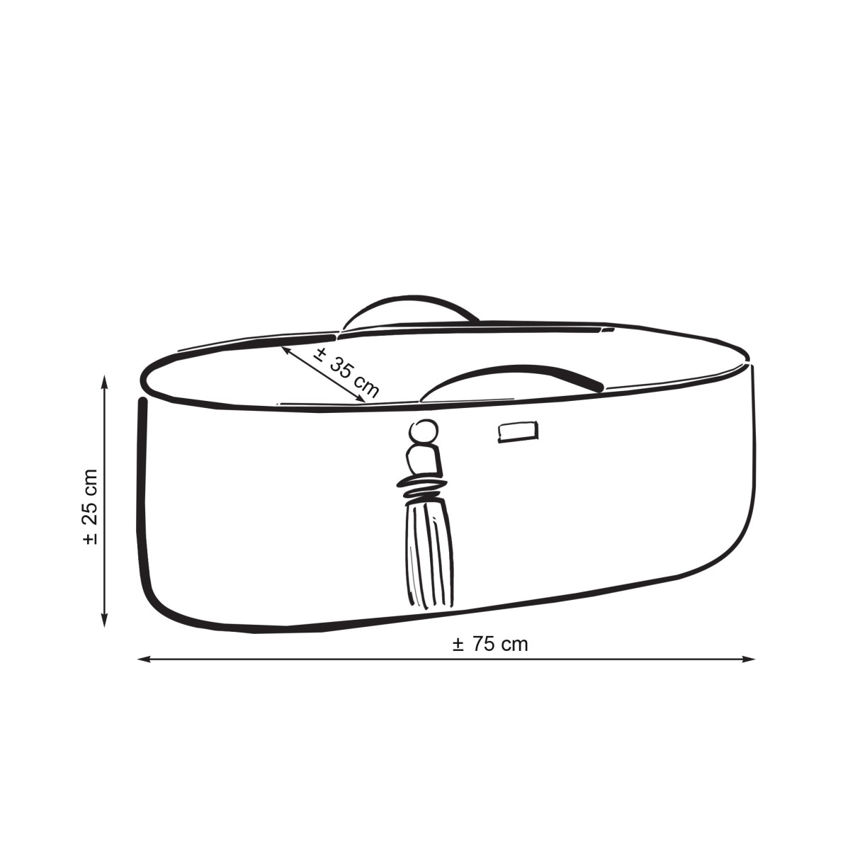 Moosese korv BOHO Käsitsi valmistatud hälliga - õis