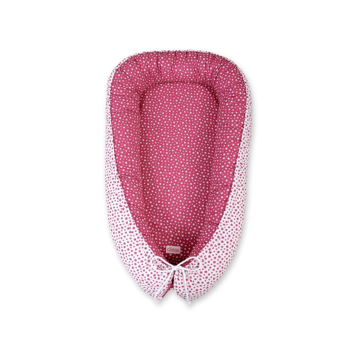 Bobono Premium Cocoon mazuļu ligzdiņa – Burgundy Stars