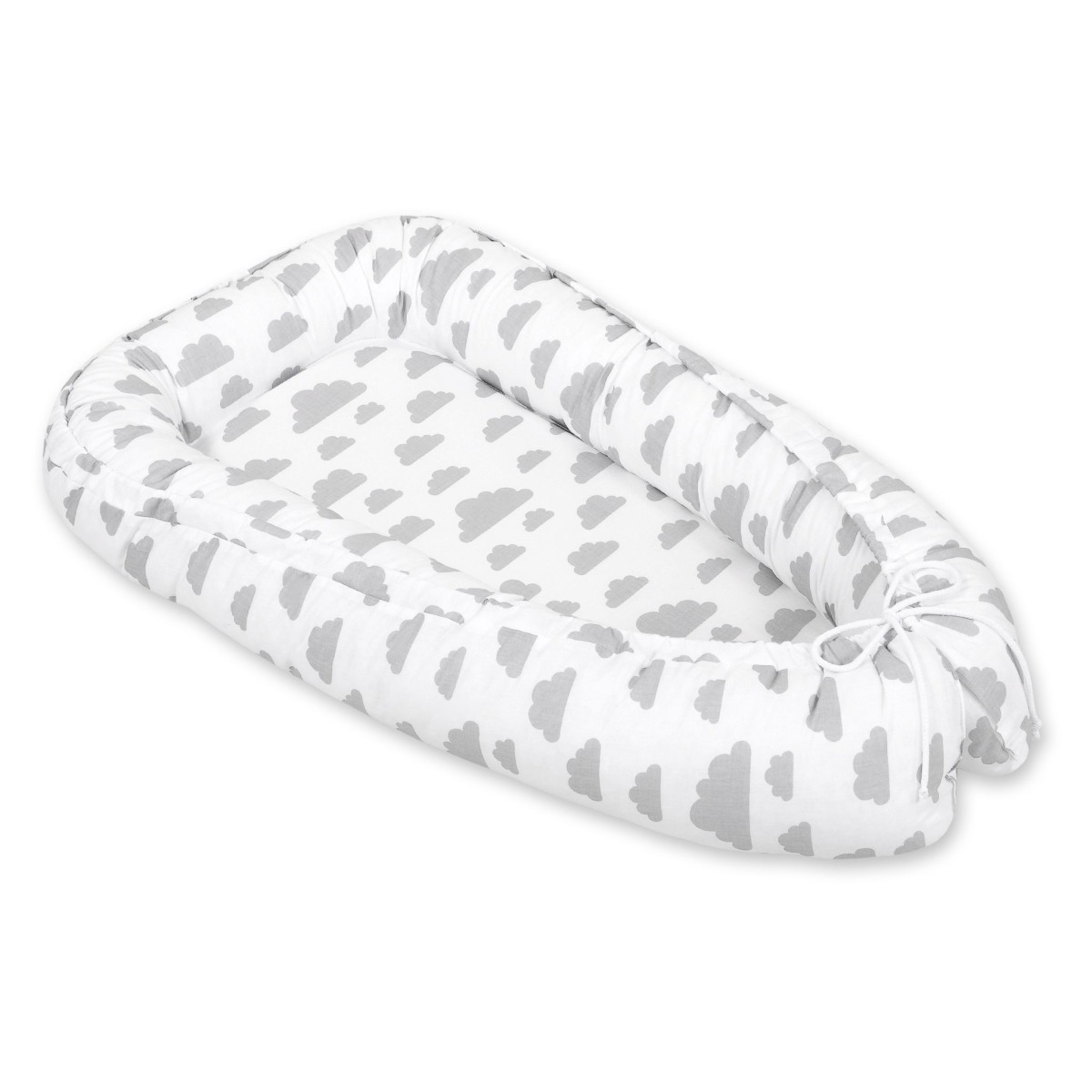 Mazulispesa kahepoolne Premium Cocoon väikebērniem - pilved 