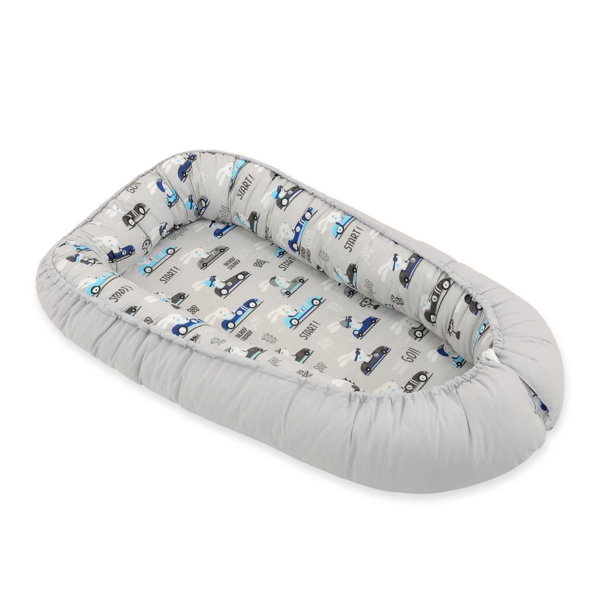 Mazulispesa kahepoolne Premium Cocoon väikebērniem - hallid 