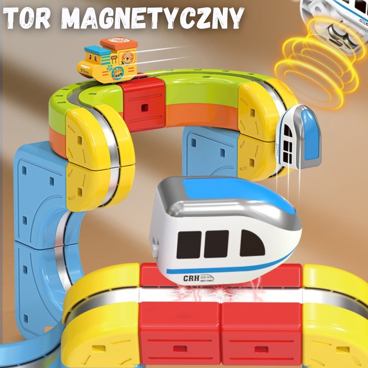 WOOPIE Magic Cube Train pretgravitācijas trase, 32 gab.