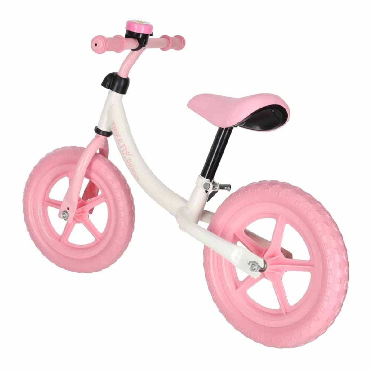 Roosa kellukesega tasakaaluratas Trike Fix Balance