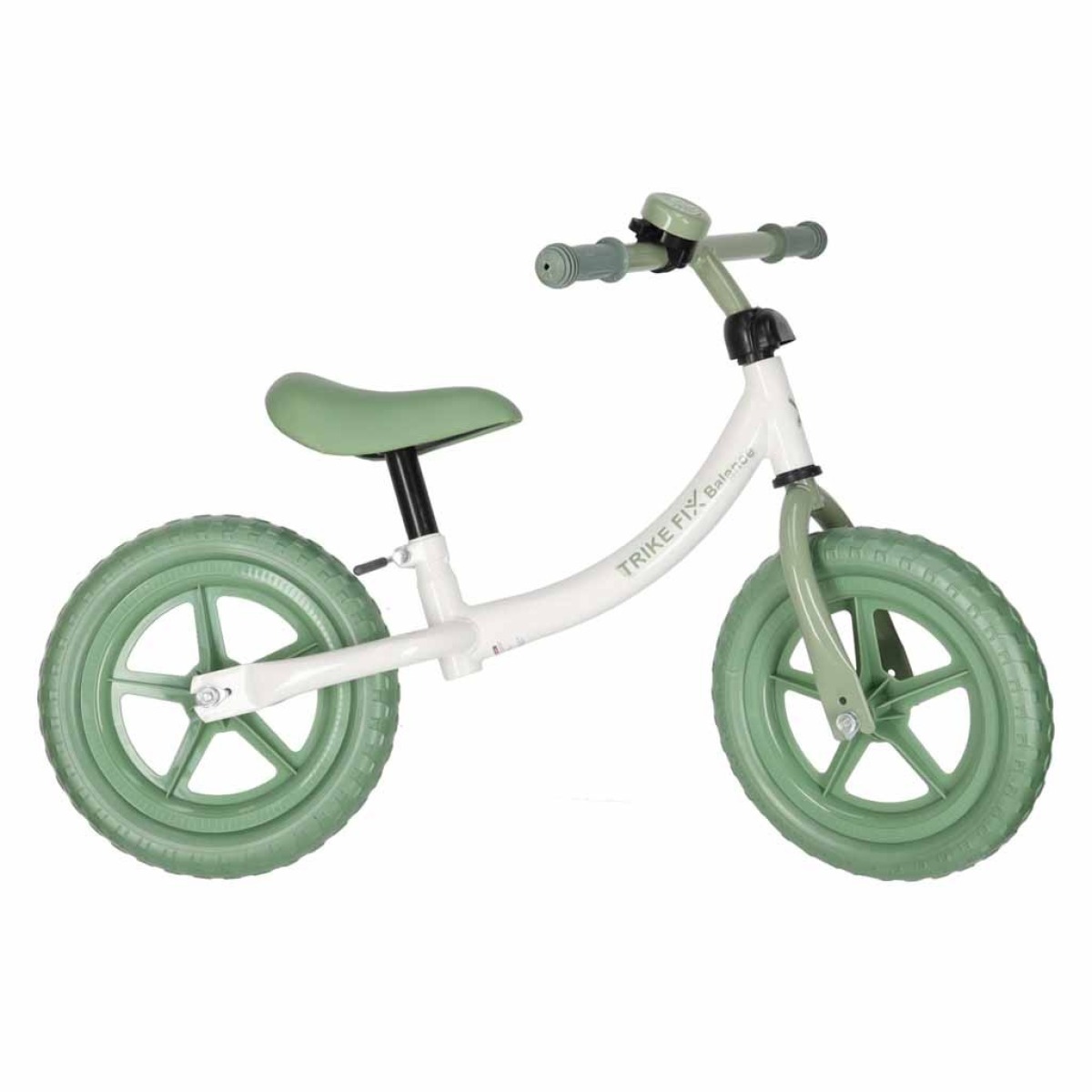 Trike Fix līdzsvara velosipēds bez pedāļiem ar zvaniņu, zaļš, no 2 gadu vecuma