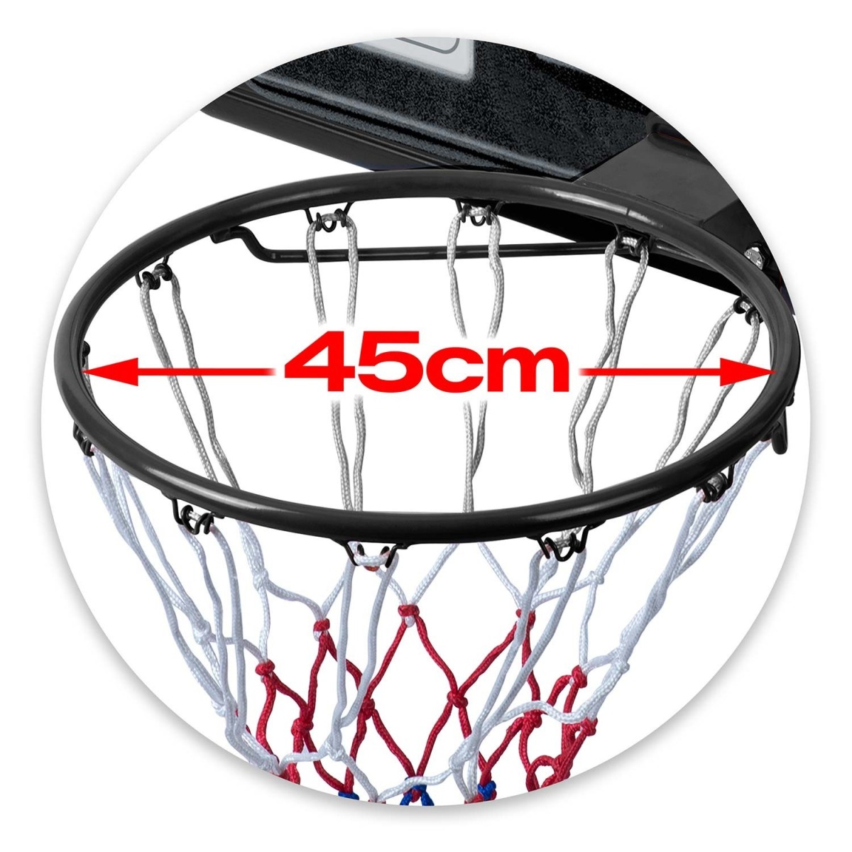 Regulējams basketbola grozs 170–305 cm augstumā — stabils un liels, Neo-Sp