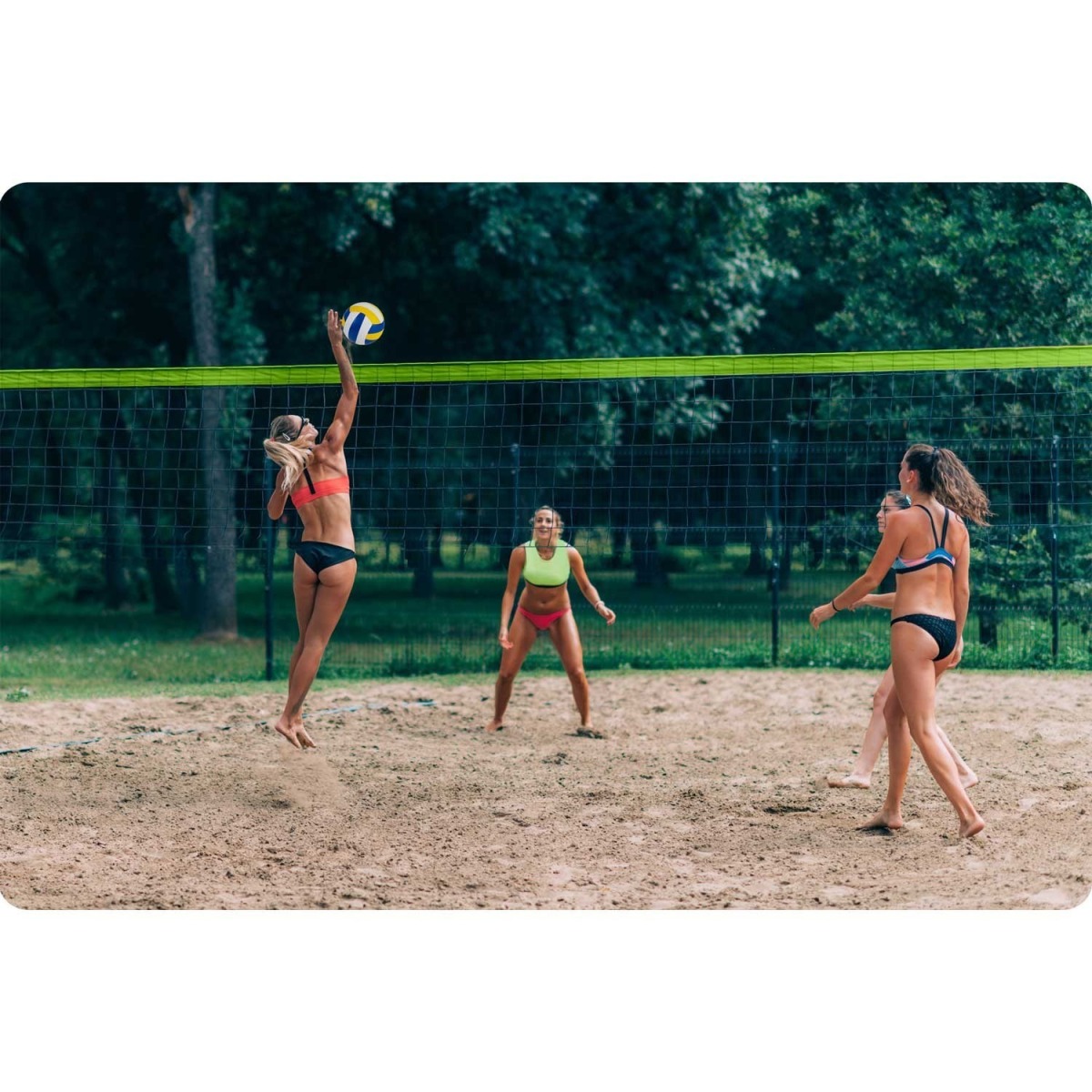 1m|Tīkls un rāmis volejbolam un badmintonam, 570 cm