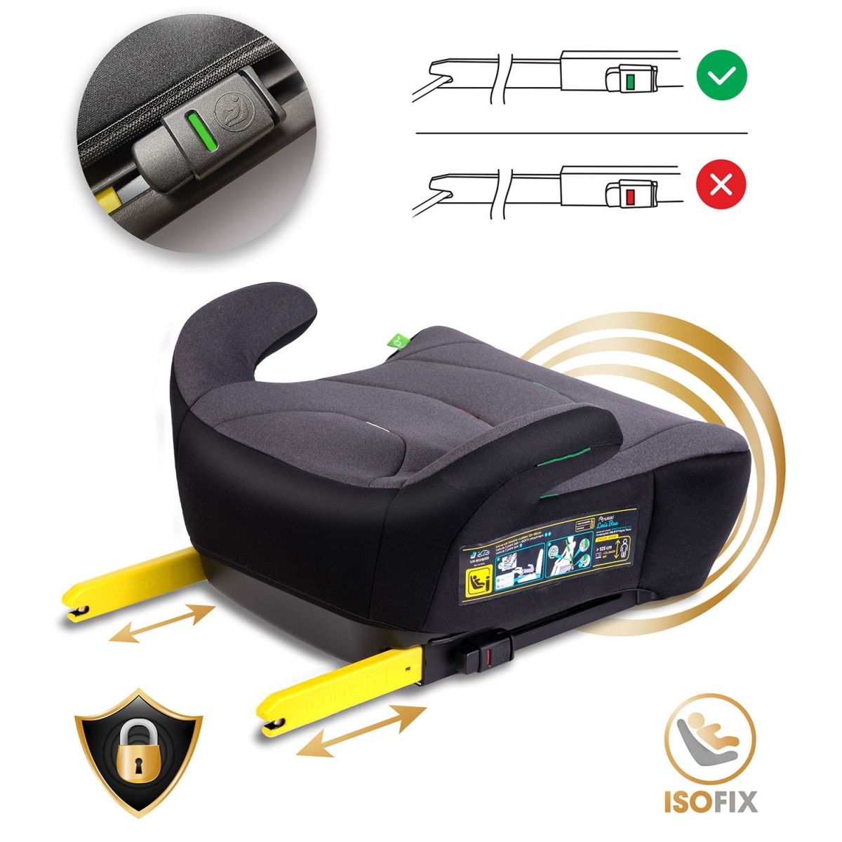 Autokrēsliņš, ISOFIX stiprinājums, 22–36 kg, Louis Nukido 710201