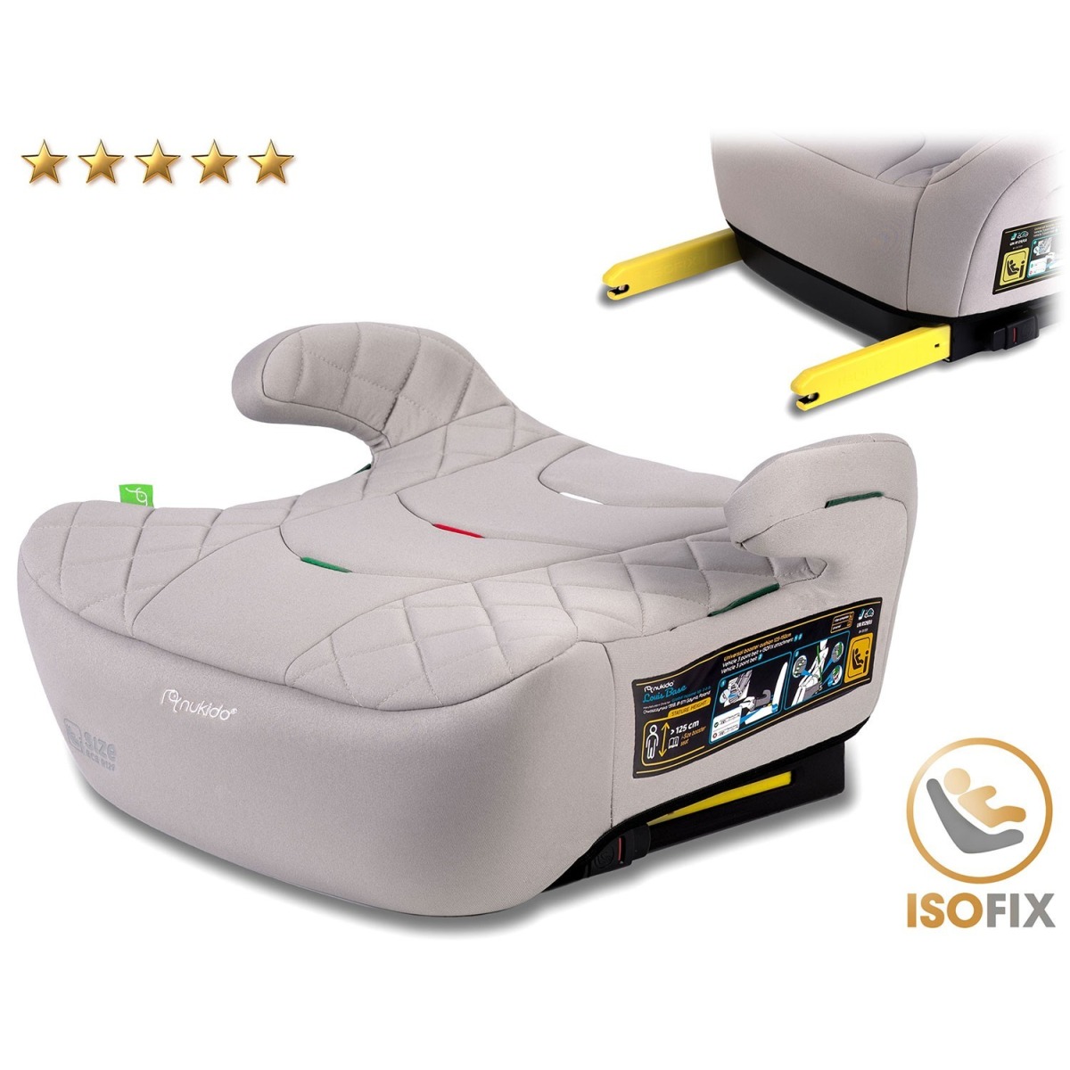 Drošības paliktnis ar ISOFIX, 22–36 kg, Louis Nukido