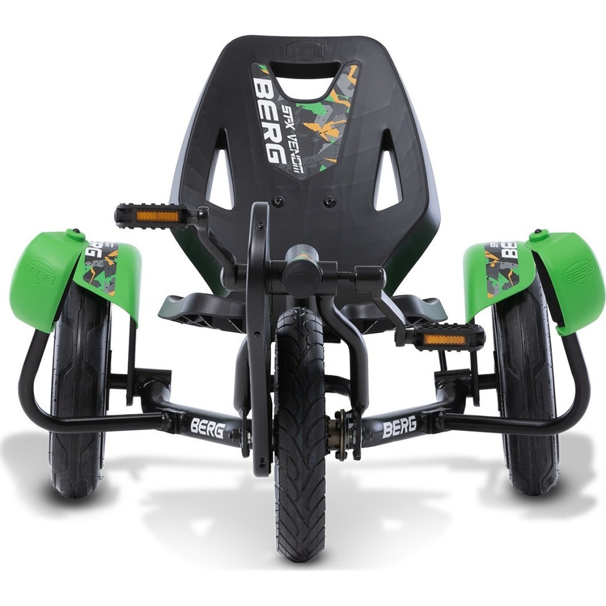 BERG Street-X Venom trīsriteņu kartings, zaļš – 6–12 gadiem
