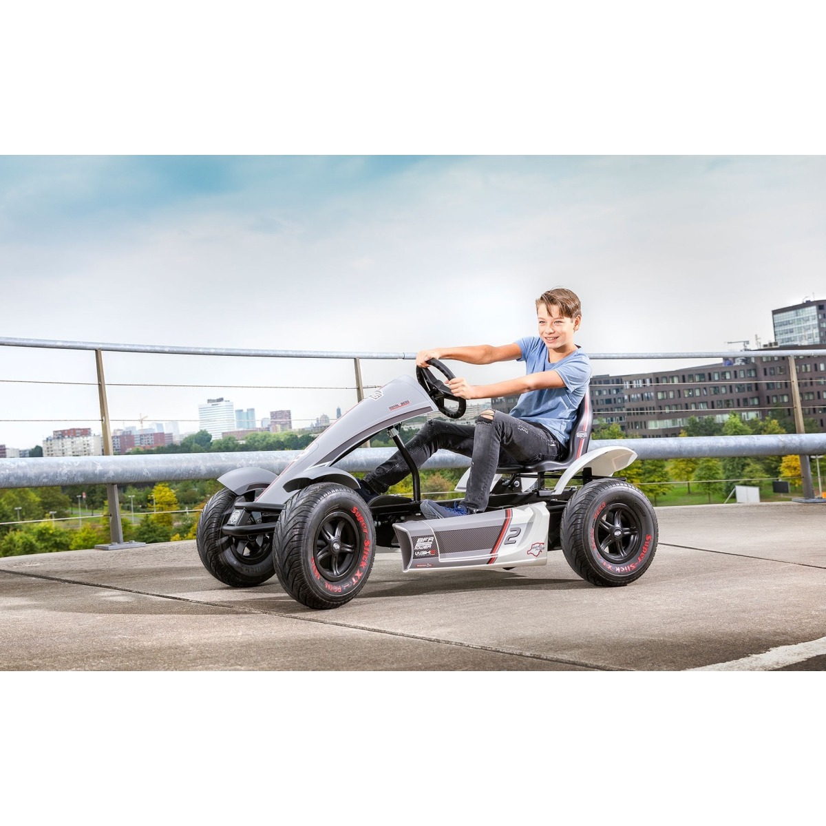 BERG Race GTS BFR-3 kartings, pilnā komplektācija, pelēks/balts XL