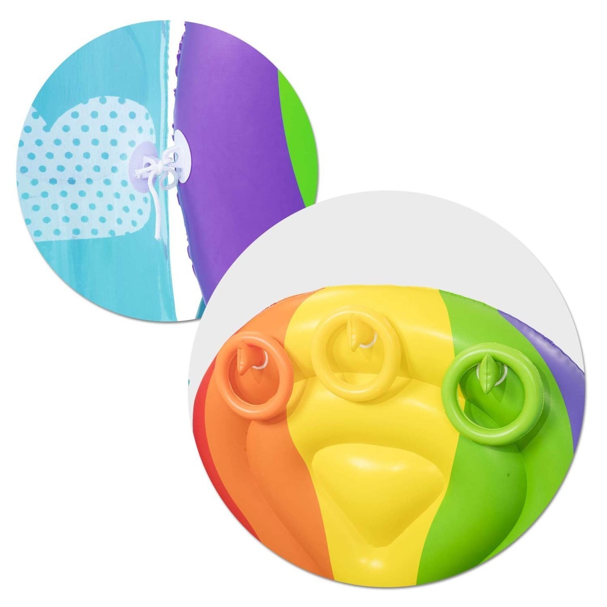 Bestway Jumpin' Balloon Bouncer piepūšamais batuts, varavīksnes formā