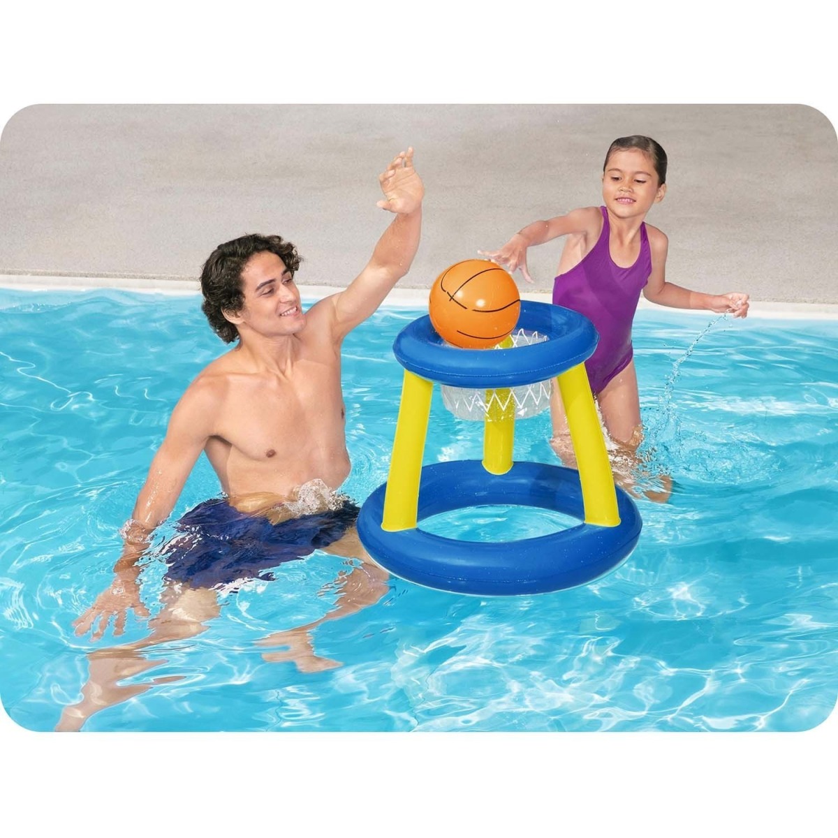 Bestway basketbola komplekts baseinam 52418, piepūšams, 61 cm