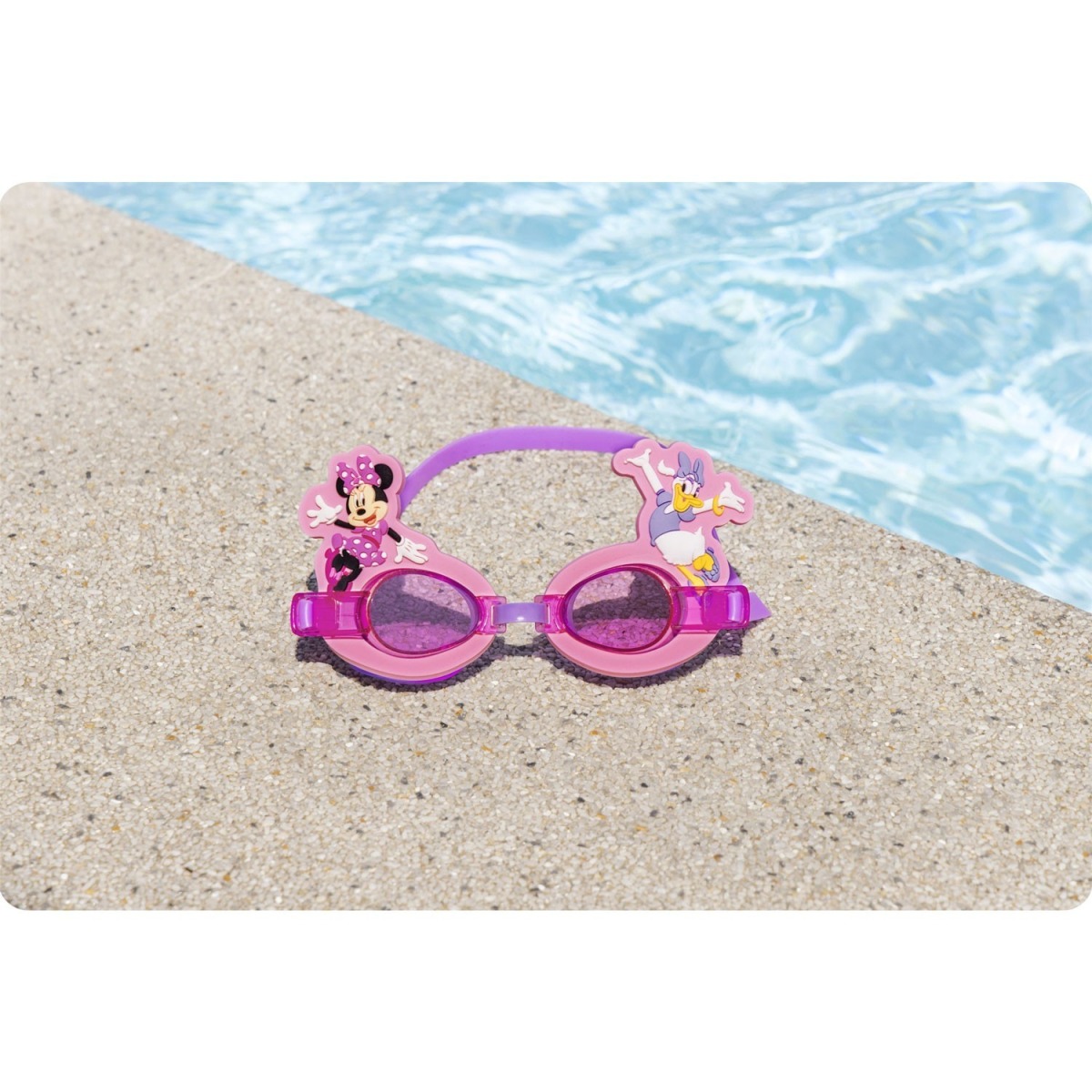 Bērnu peldbrilles Minnie, rozā, UV izturīgas