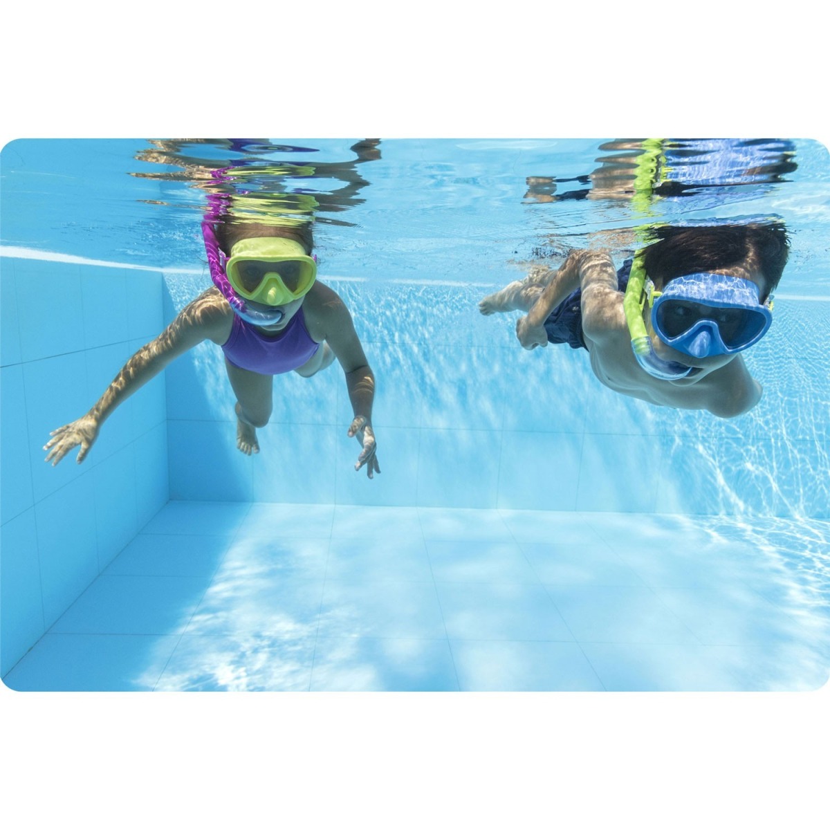 Bestway snorkelēšanas komplekts ar cauruli un masku, zils