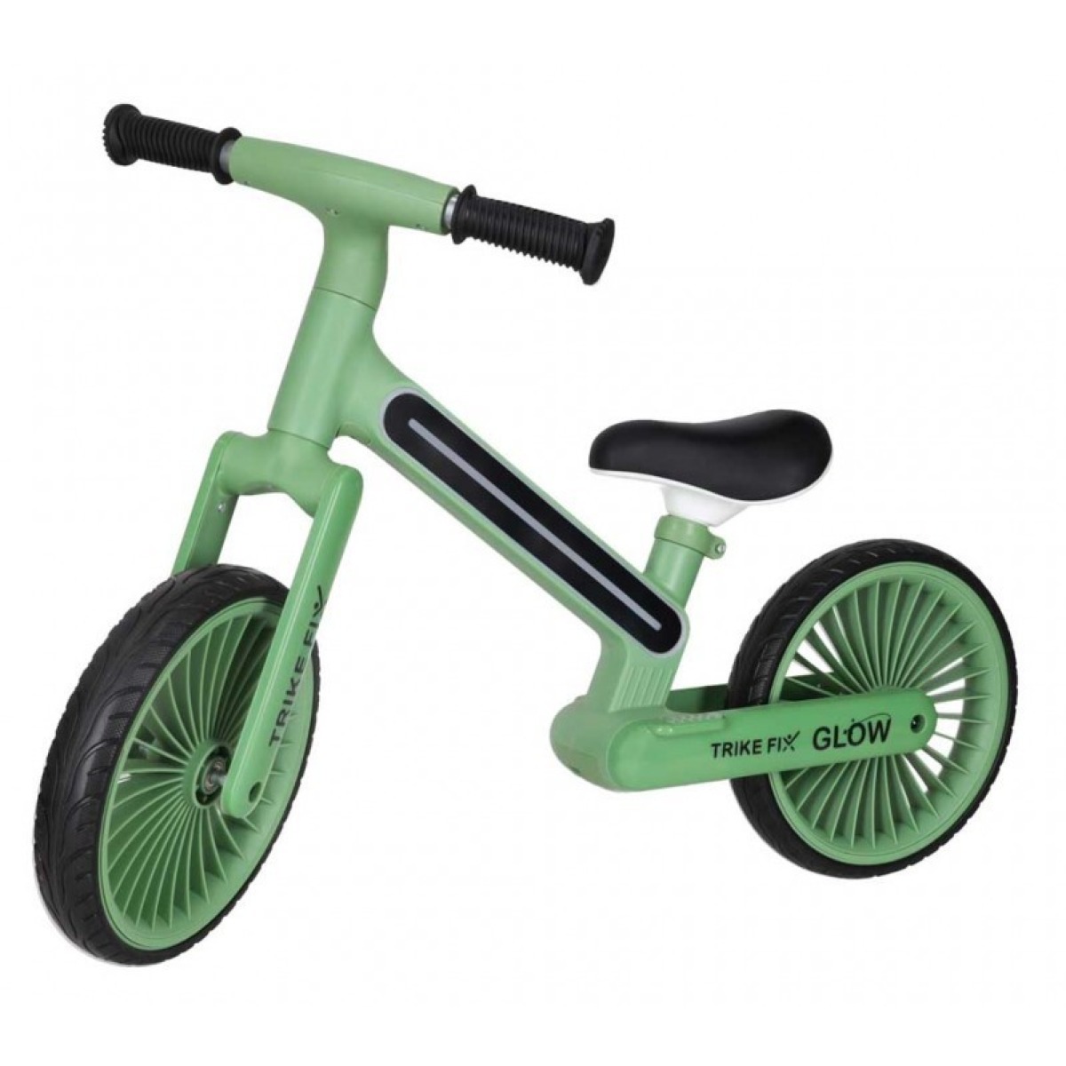 Trike Fix Glow LED līdzsvara velosipēds, zaļš, 12" EVA riteņi