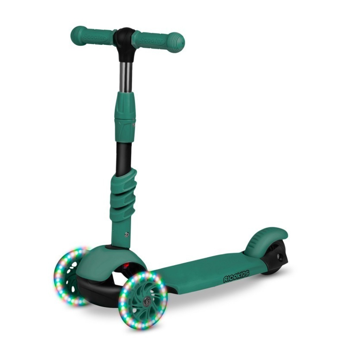 Ricokids Todi 3-in-1 skrejritenis ar sēdekli un stumšanas rokturi, zaļš