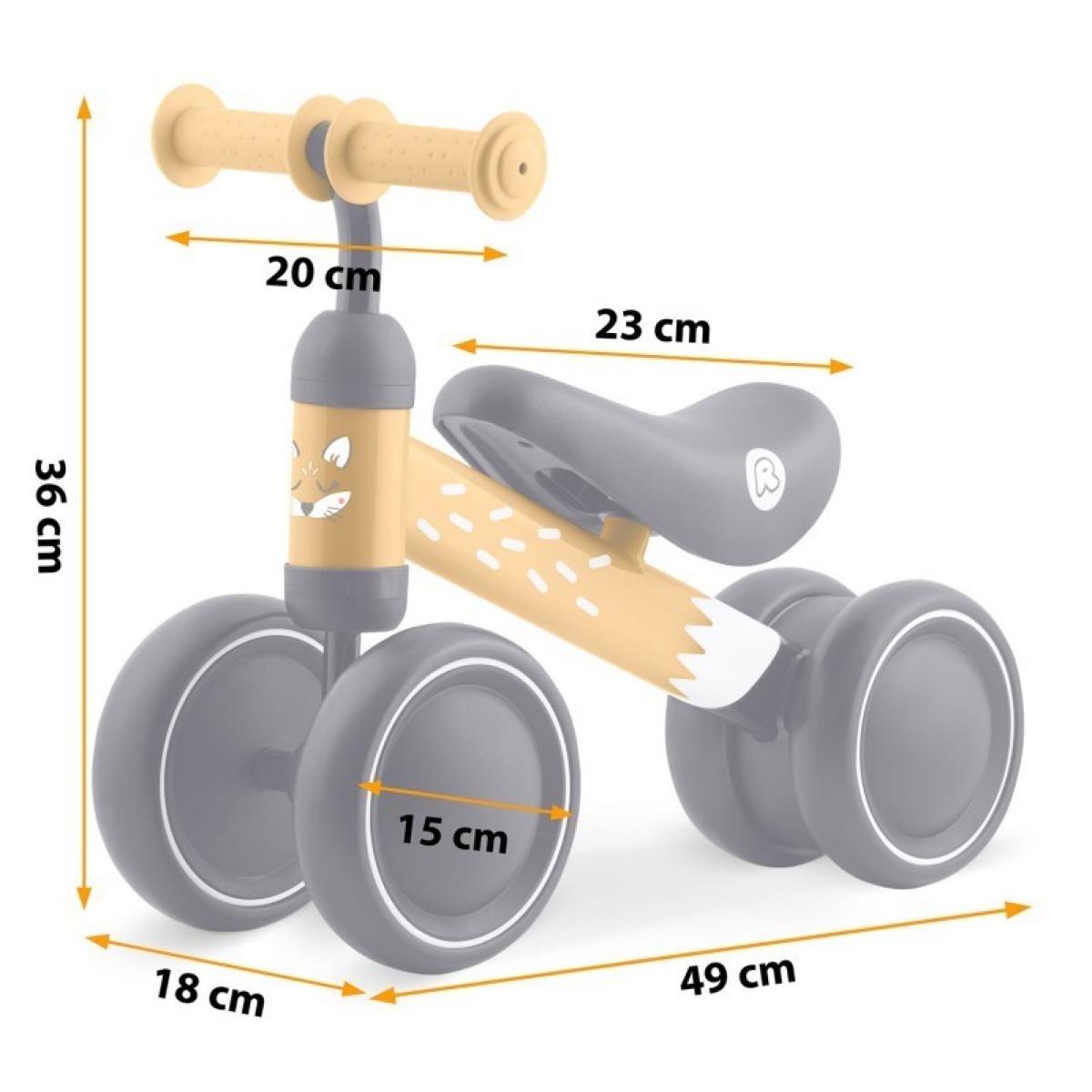 Ricokids trīsriteņu līdzsvara velosipēds bērniem no 12 mēnešu vecuma