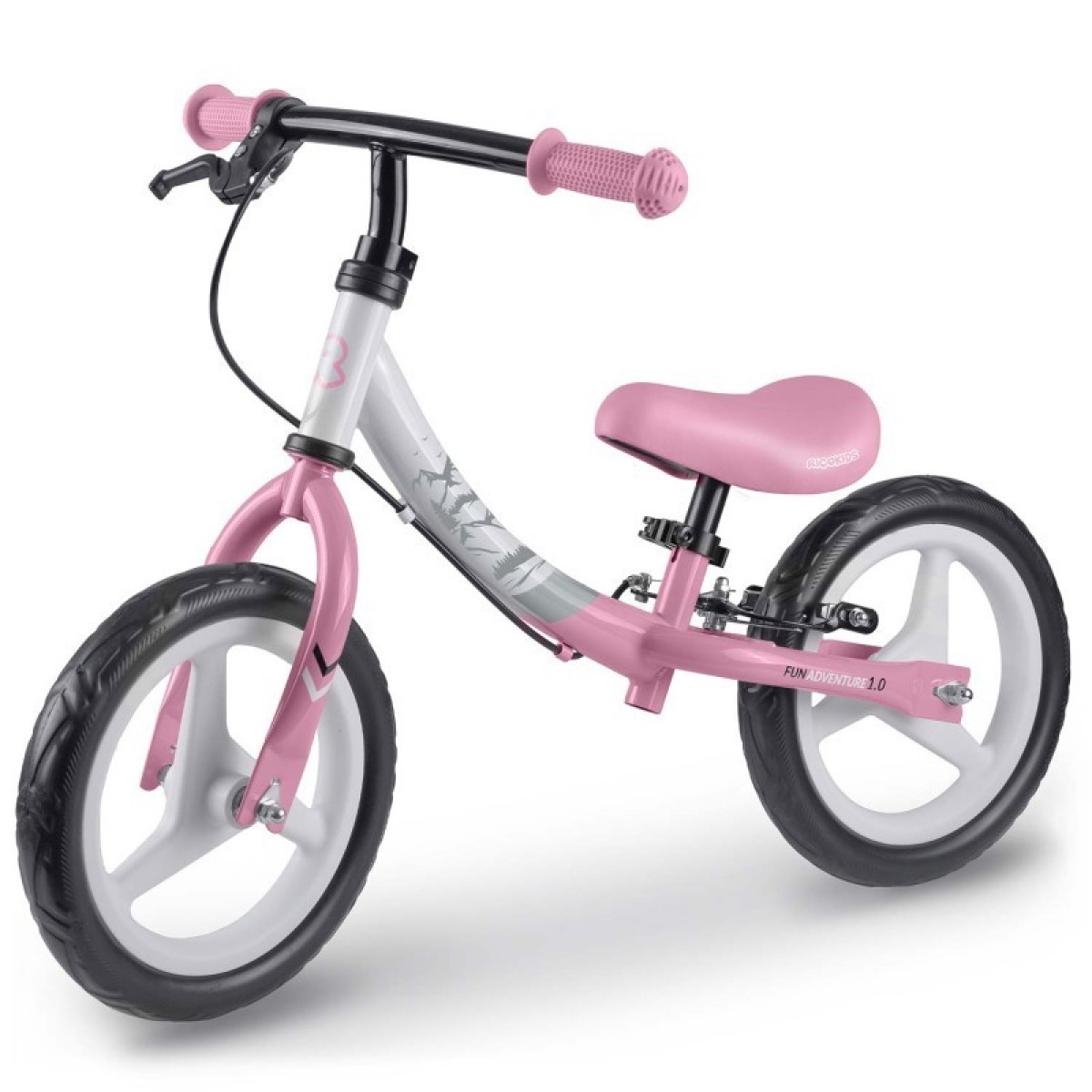 Ricokids Fun Adventure bērnu līdzsvara velosipēds ar aizmugurējo bremzi