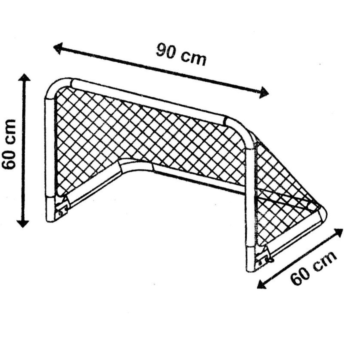 Saliekami futbola vārti ar tīklu 90x60x60cm Enero Pro