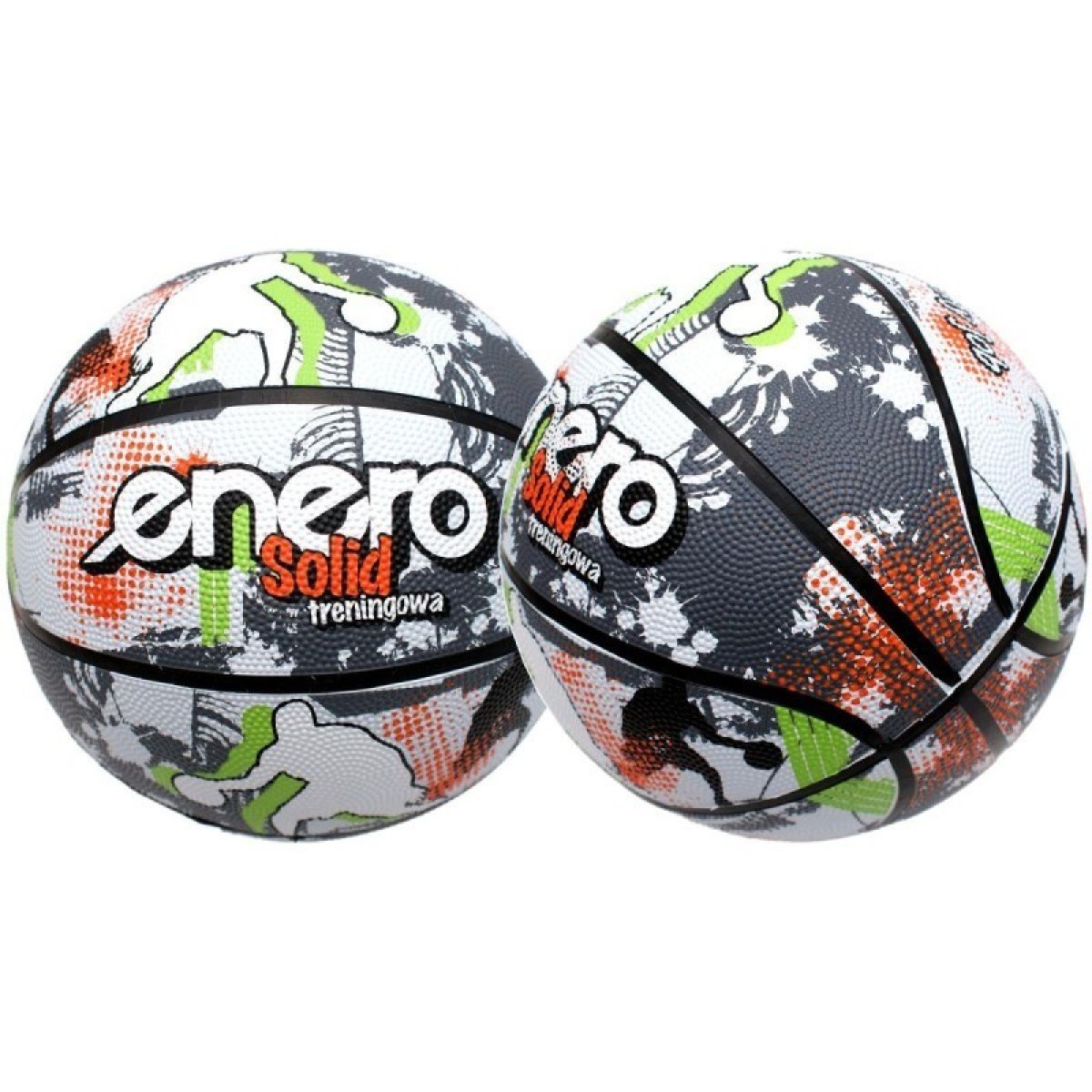 ENERO SOLIID basketbola bumba, pelēka un balta, 7. izmērs