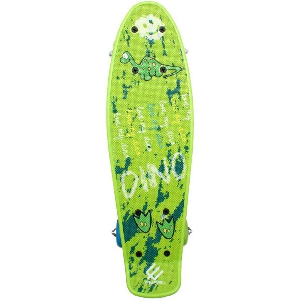 ENERO MINI DINO plastmasas skrituļdēlis, 42 cm, zaļš