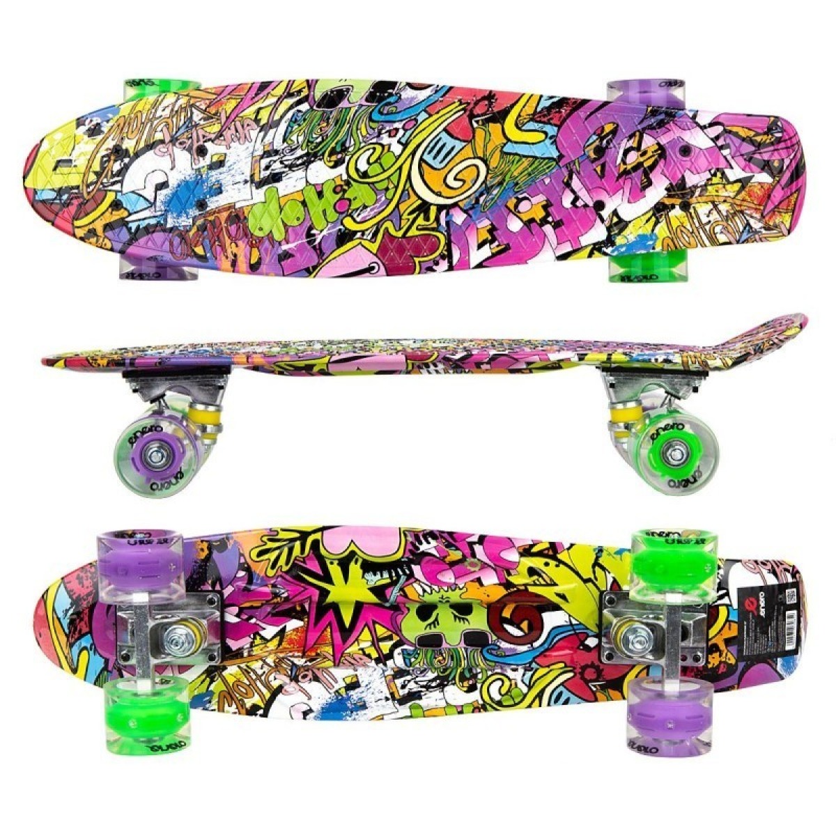 Plastmasas skrituļdēlis 22 ENERO GRAFFITI LED
