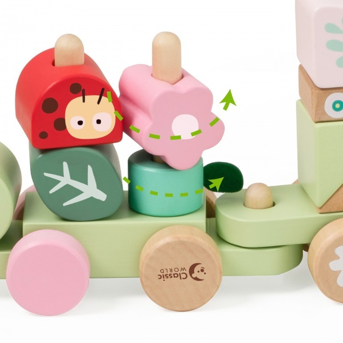 Classic World Montessori kāpurķēdes vilcieniņš