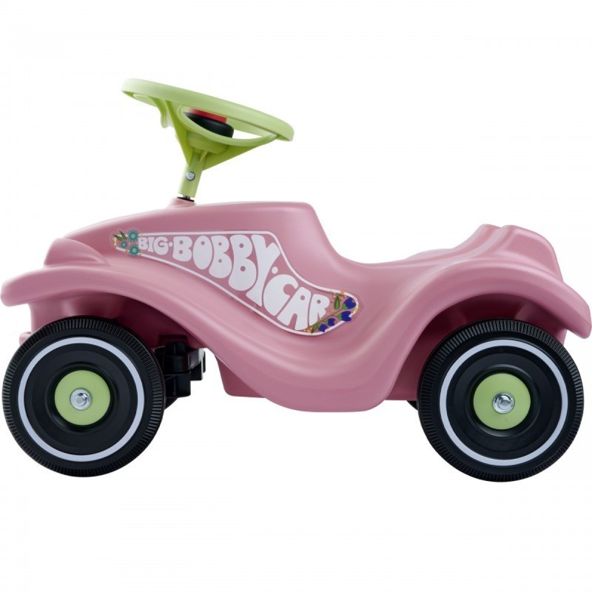 BIG Bobby Car Classic Flower, rozā – braucamrīks, ražots Vācijā