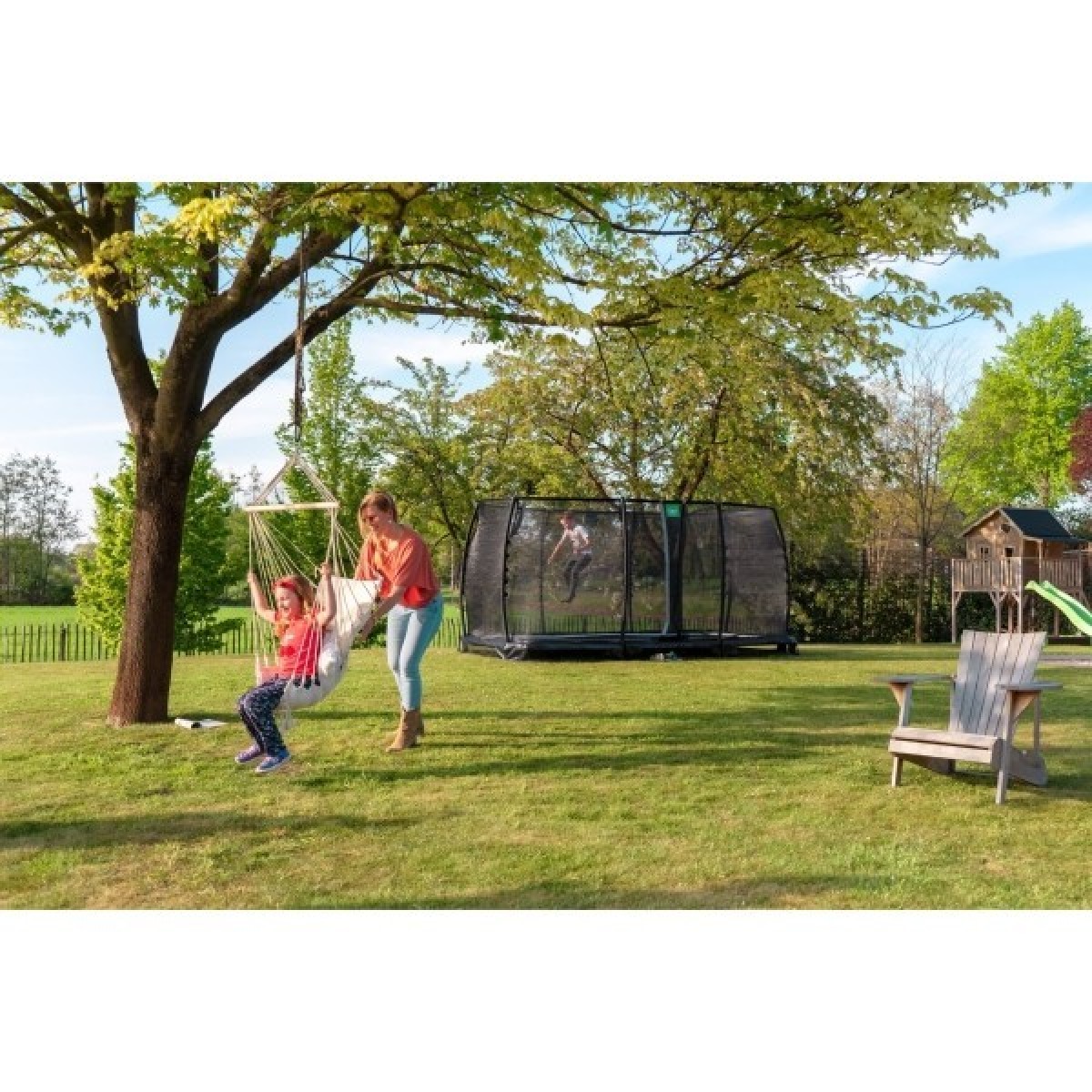 EXIT Allure Premium virszemes batuts, melns, 214 x 366 cm