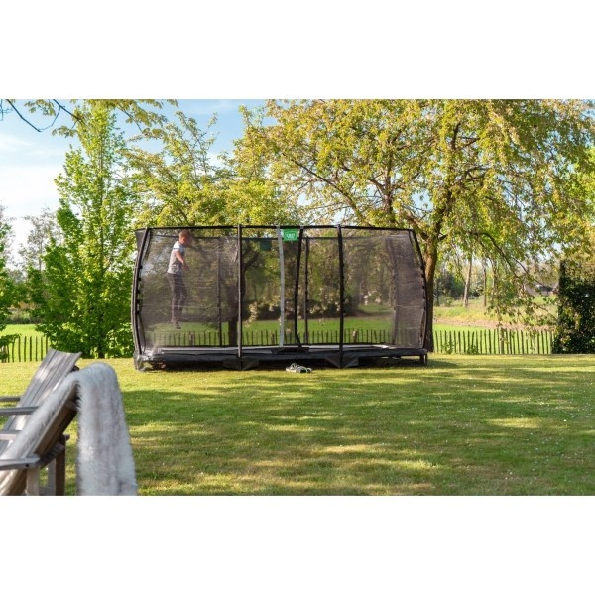 EXIT Allure Premium virszemes batuts, melns, 214 x 366 cm