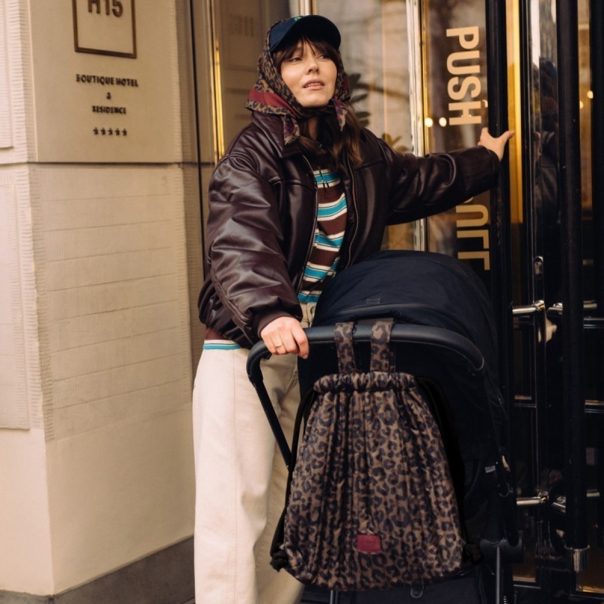 Magdalena Lamparska LEOPARD CHOCO neilona mugursoma ratiem