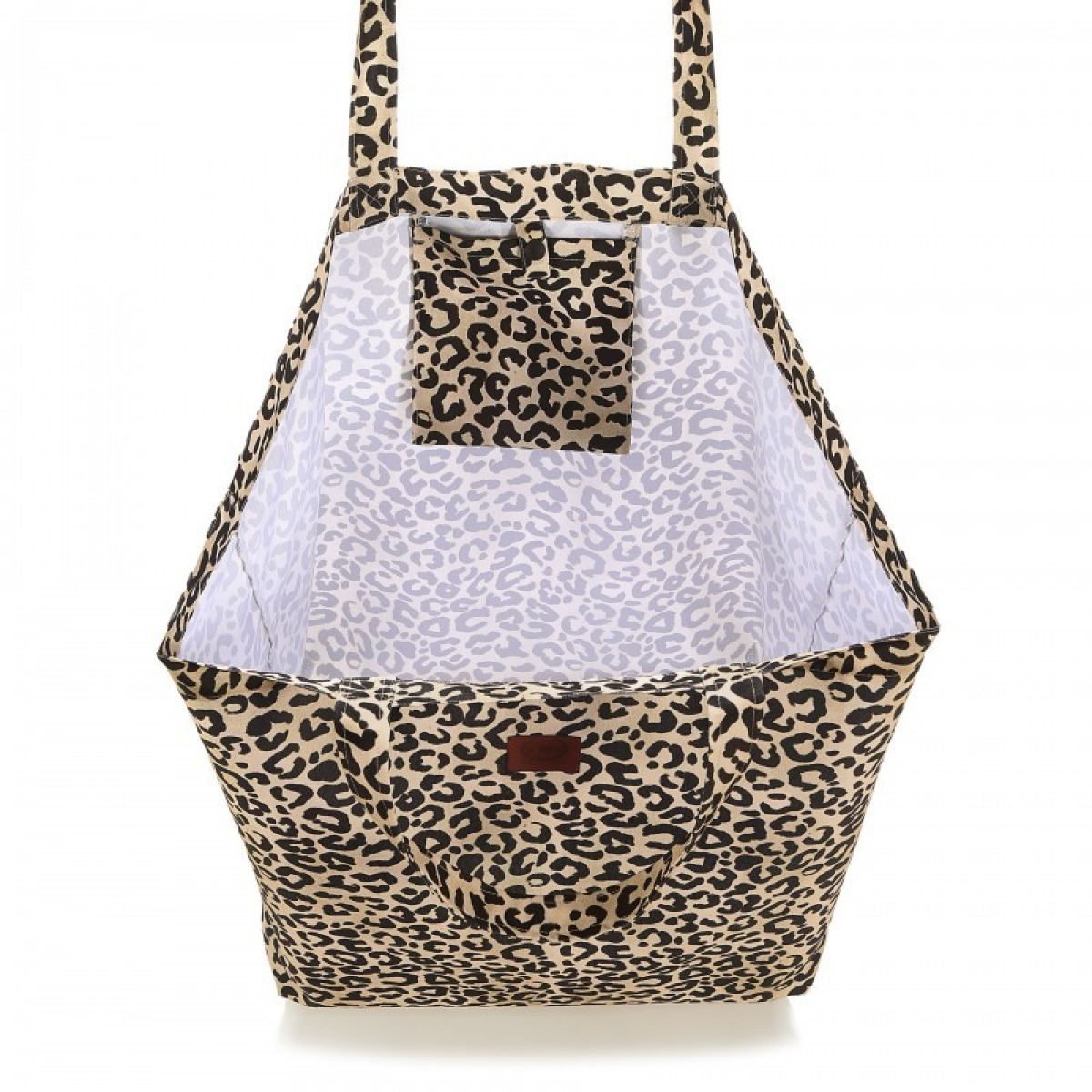 Magdalena Lamparska iepirkumu soma XL LEOPARD CREAM