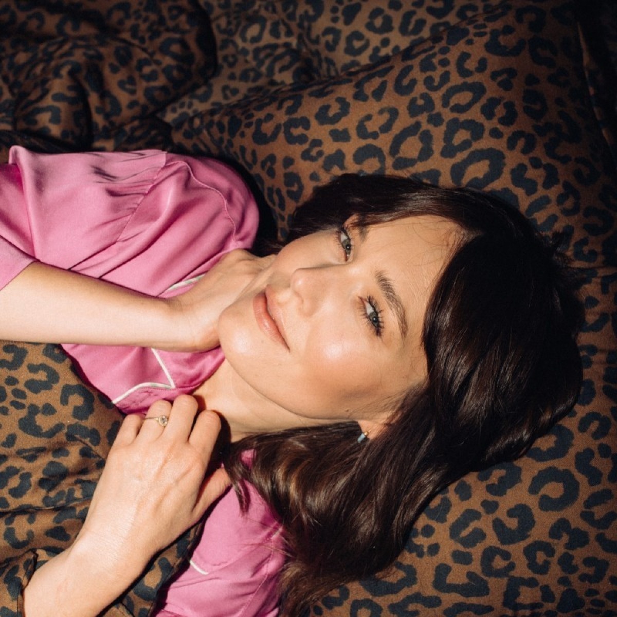 Magdalena Lamparska kokvilnas sega LEOPARD CHOCO