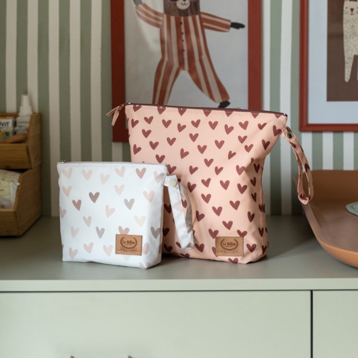 Ūdensnecaurlaidīga kosmētikas soma HEARTBEAT BEIGE
