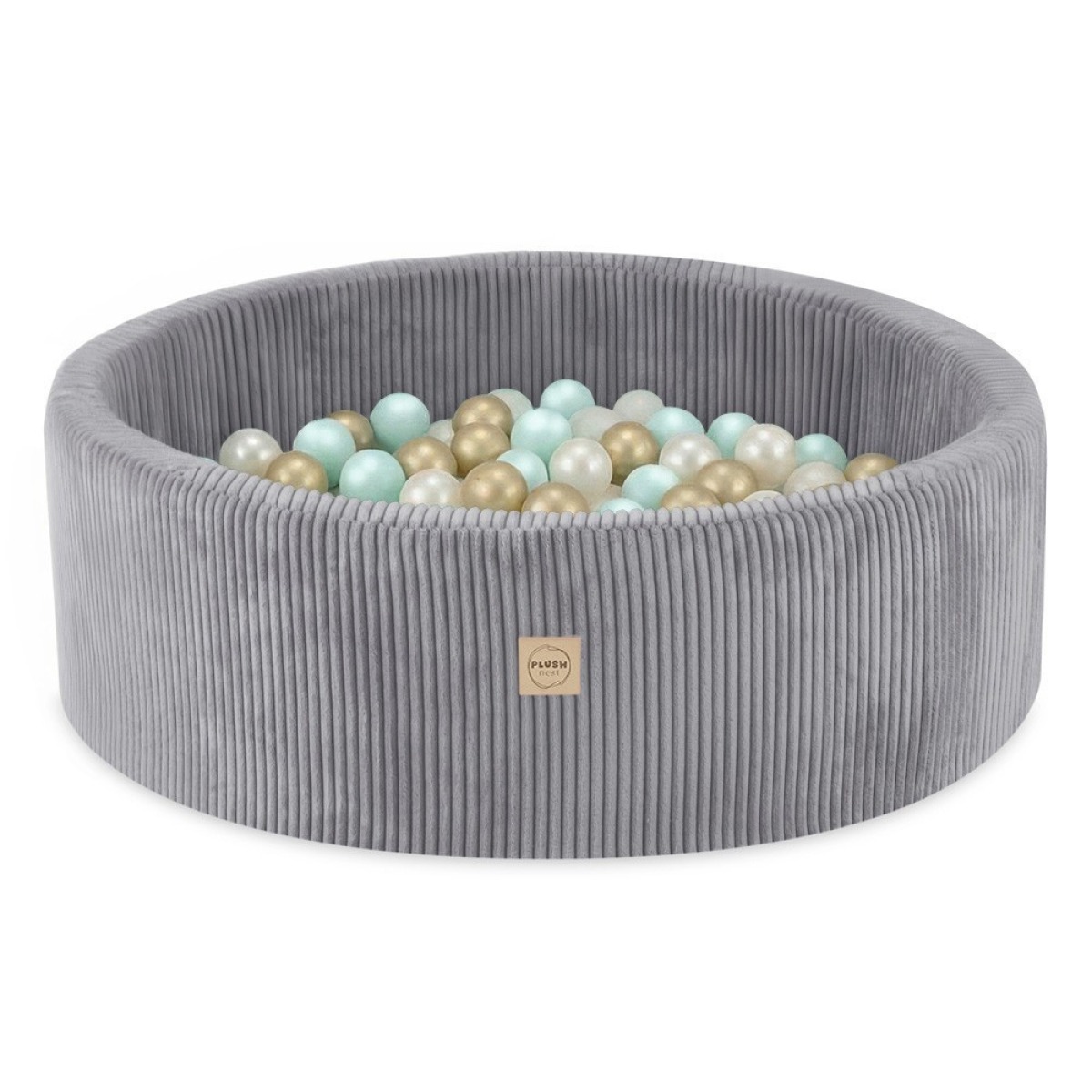 Bumbiņu baseins , hall, ümmargune, premium velvet, 90x30, 20