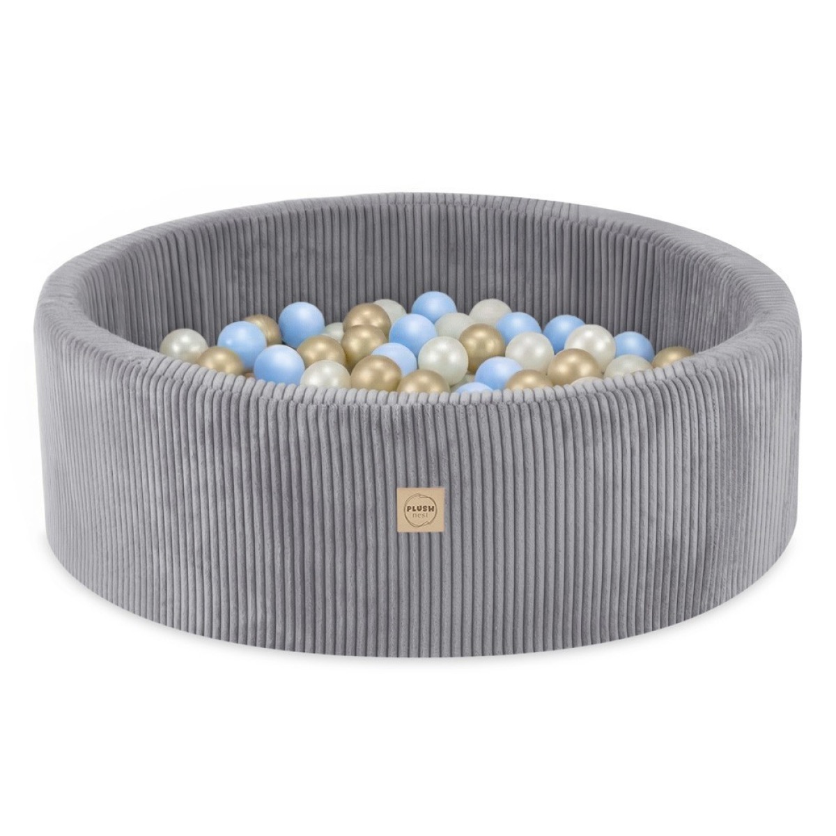 Bumbiņu baseins , hall, ümmargune, premium velvet, 90x30, 20