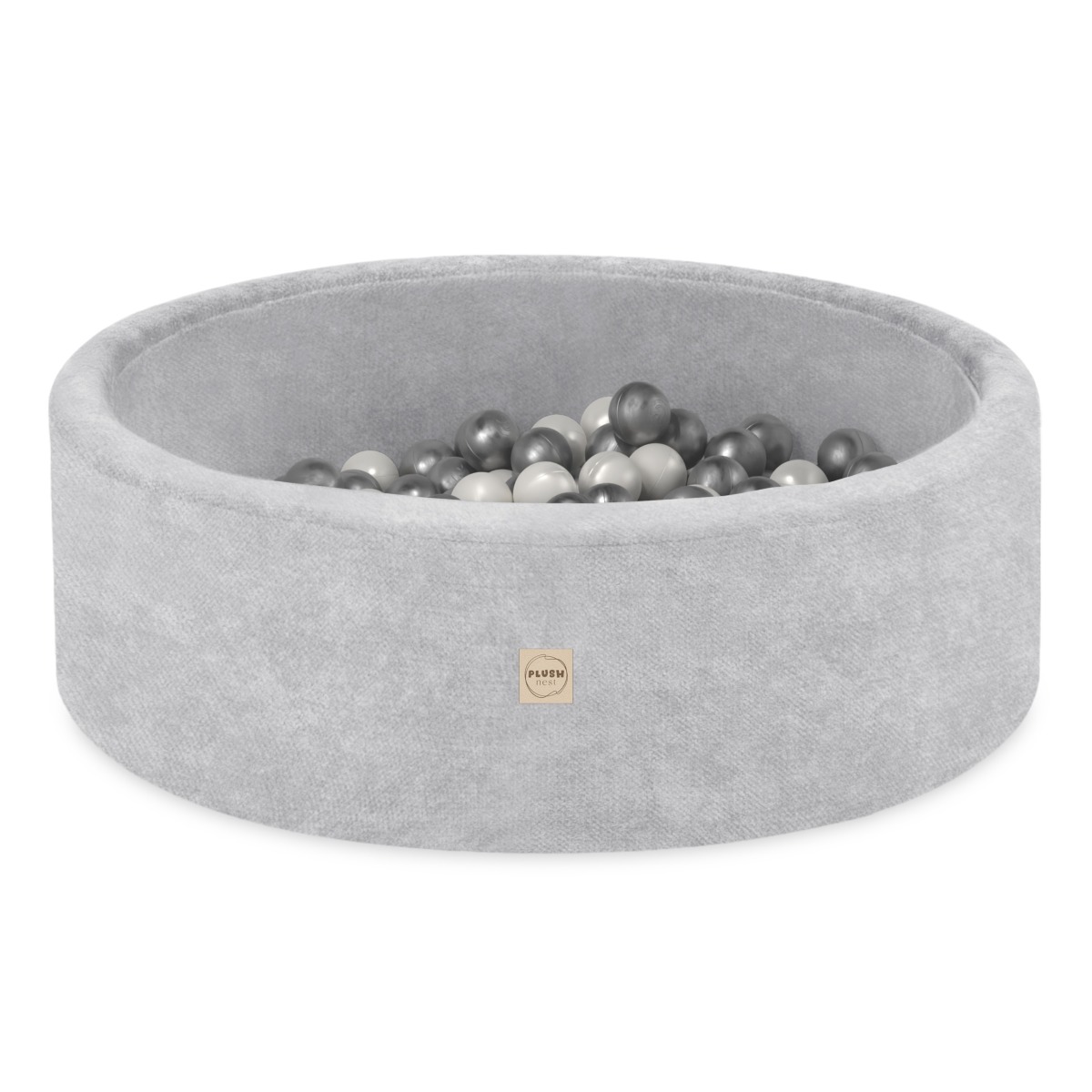 PLUSH NEST 90x30 ümmargune pallidega lastepallimeri (200 pal