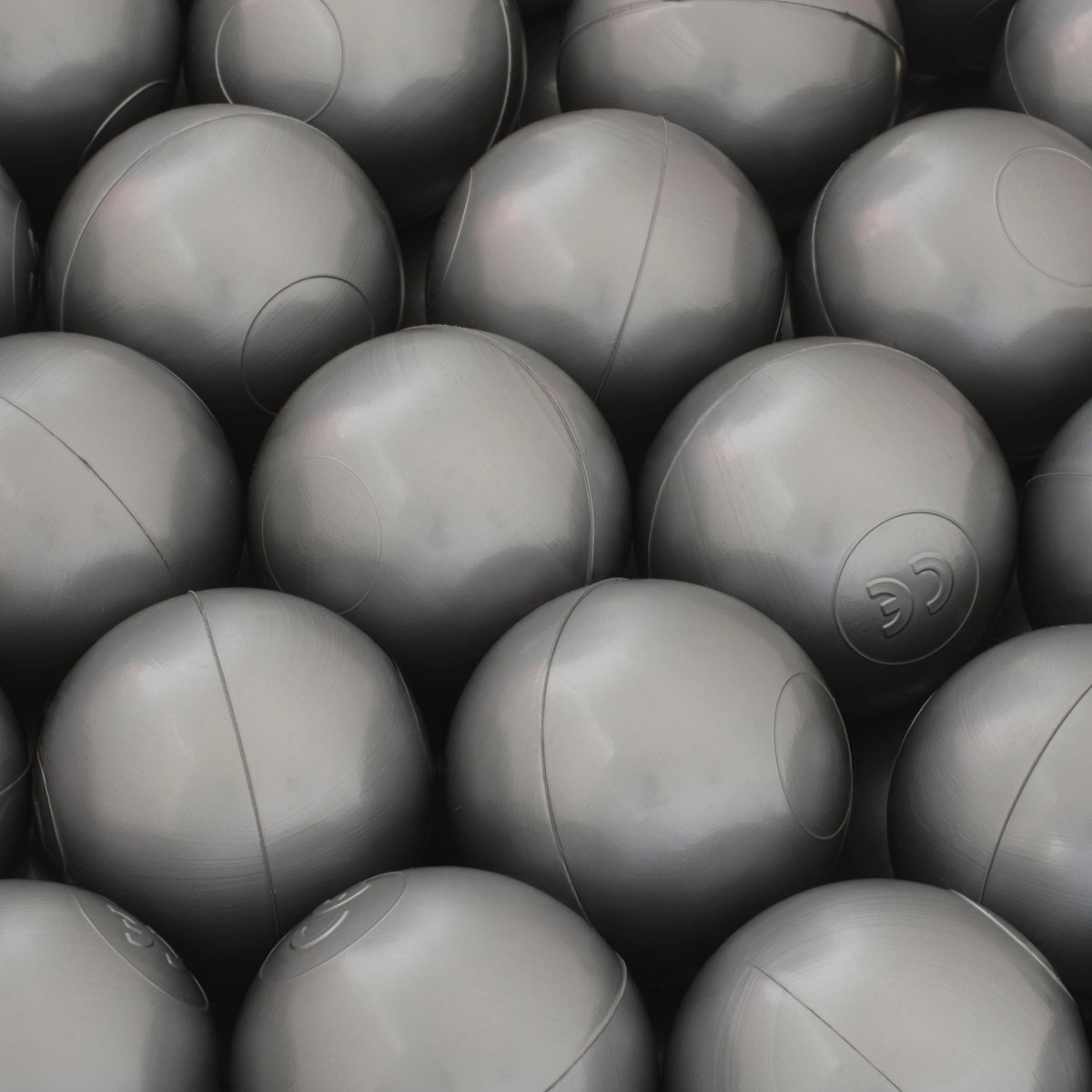 Dry pool balls, 6 cm, set of 200 pcs: silver